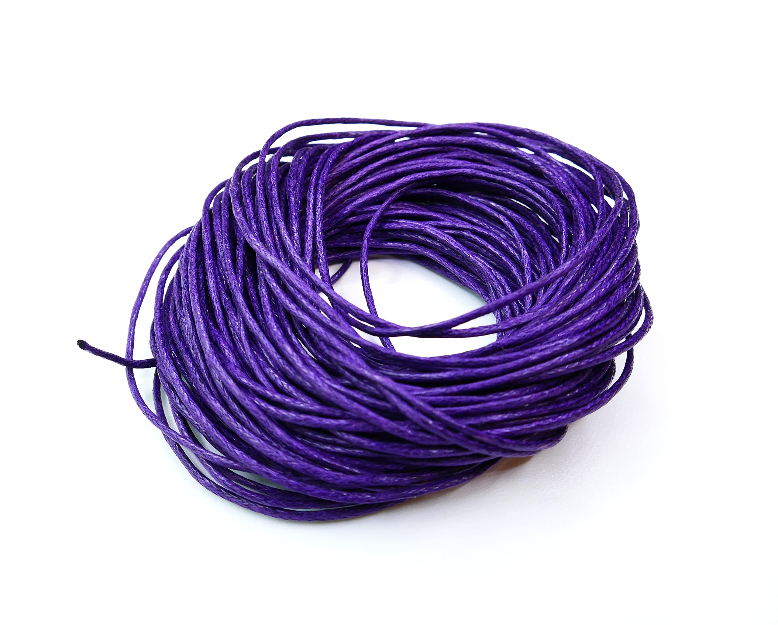 Julz Beads Dark Purple Waxed Cotton Cord - 1Mm - Strong Flexible - P00835 10M