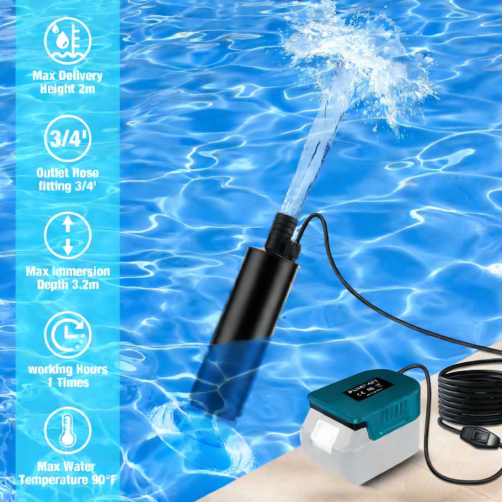 Pompes de transfert d'eau portables efficaces pour drainage de
