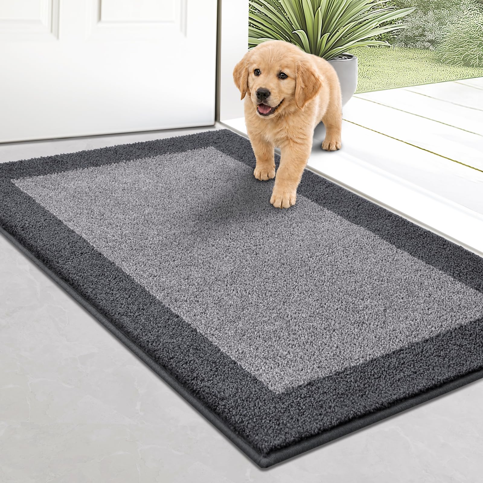 Door Rug 20" x 32", Washable Throw Rug for Kitchen, Bathroom