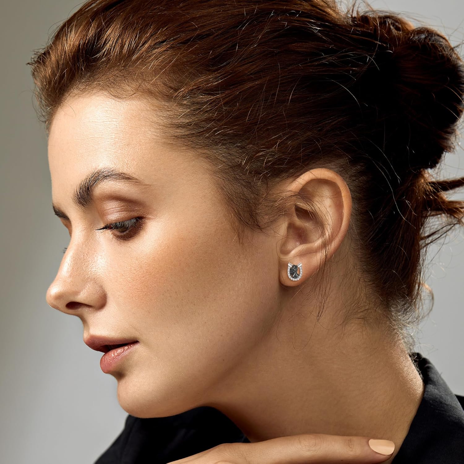 Horseshoe Earrings 925 Sterling Silver Horse Stud Earrings Horse Jewelry Gifts for Horses Lover - Image 4