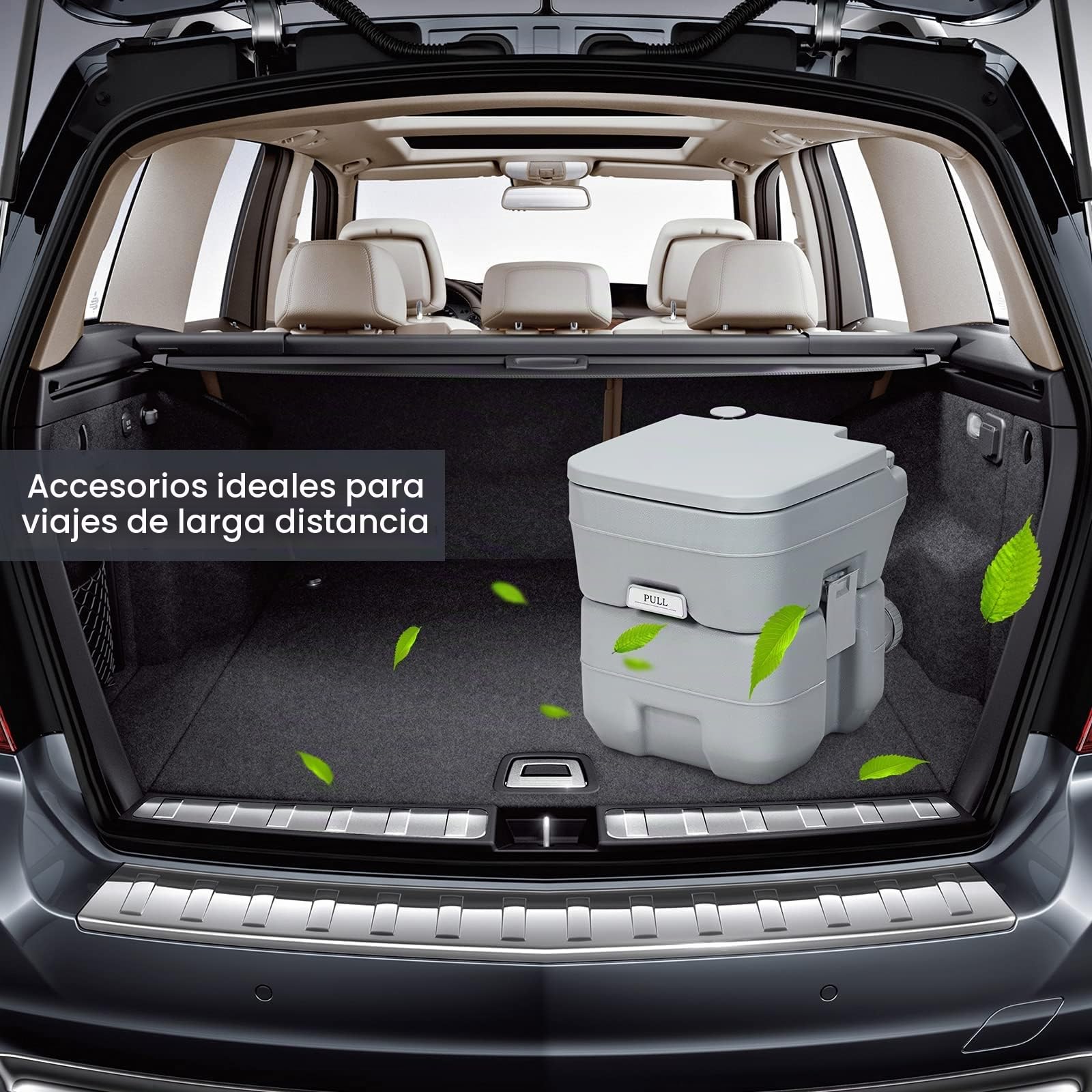 COSTWAY 20 L Inodoro Portátil con Tapa para Camping Viaje Móvil WC/Baño Portátil Camping Exterior con Extraíble Tanque de Aguas Residuales y Tanque de Agua Dulce 12 L