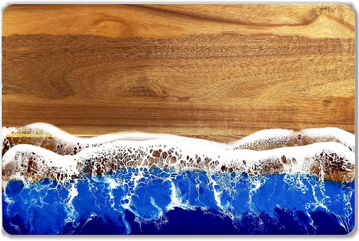 DxZephious Handmade Acacia Cutting Board, Resin Rambo Pattern Vegetable ...