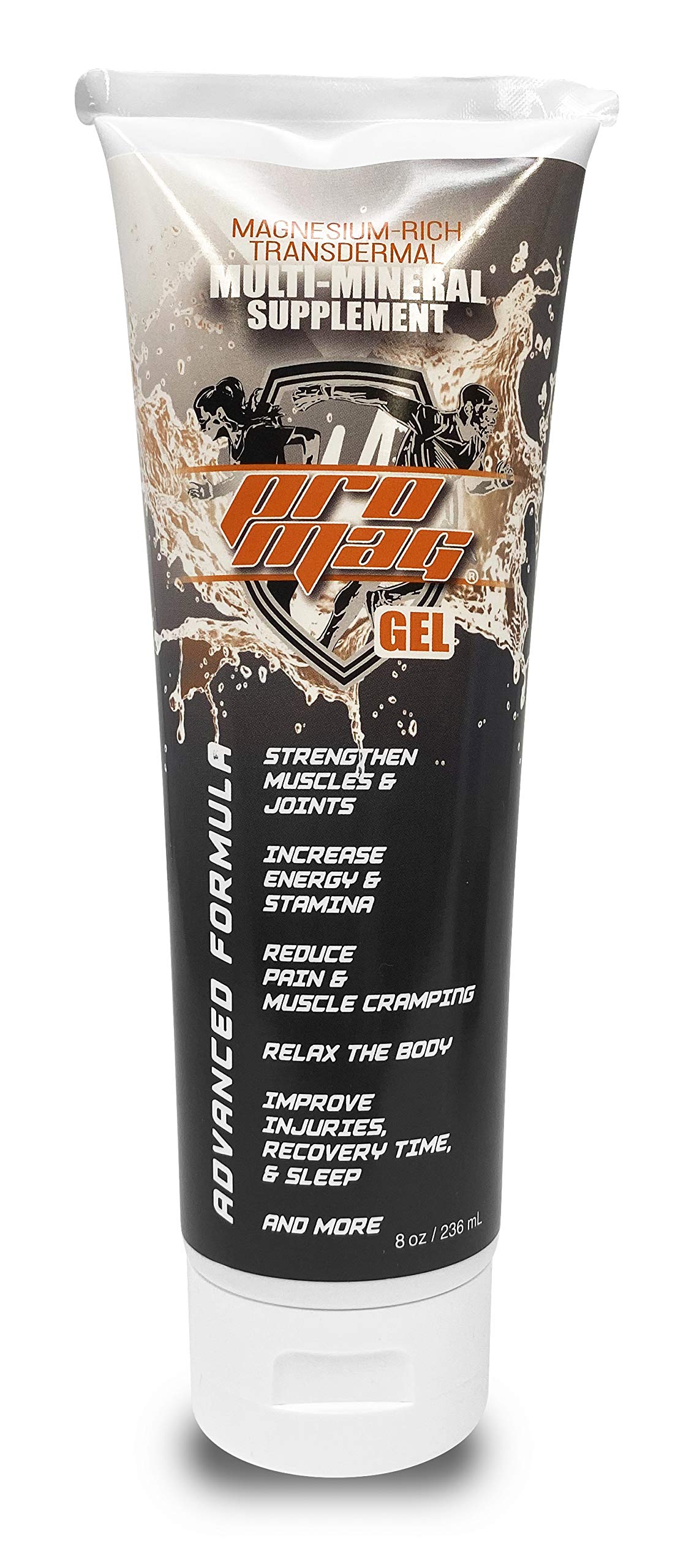 Pain Relief - All Natural Gel, Transdermal Minerals, 8 oz - Pro Mag