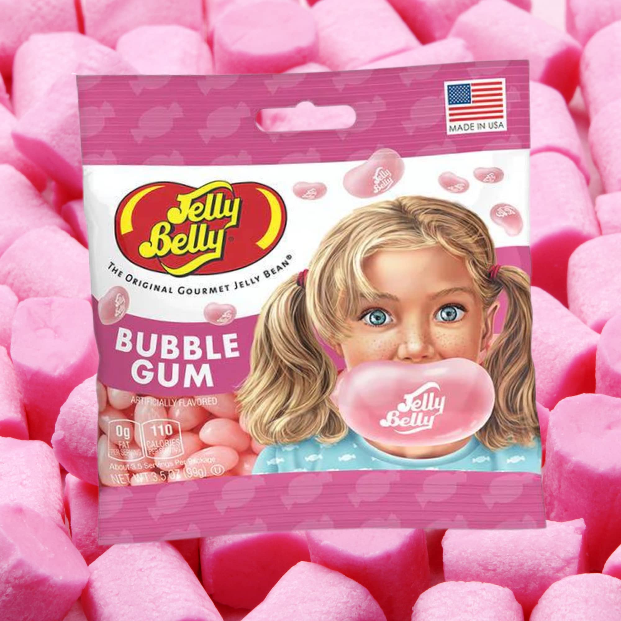 Amazon.com: Needzo Jelly Bean Pink Bubble Gum Flavored Jelly Beans