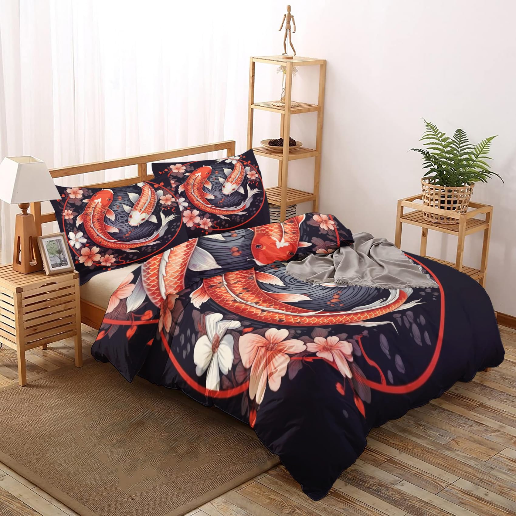 MLUNKQAIL Housse De Couette 220x240 Bleu, Parure De Lit GlaçOns, Sets De Housses De Couettes 3 Pièces Microfibre Avec Fermeture Éclair Et 2 Taies D' Oreiller 65x65 Cm