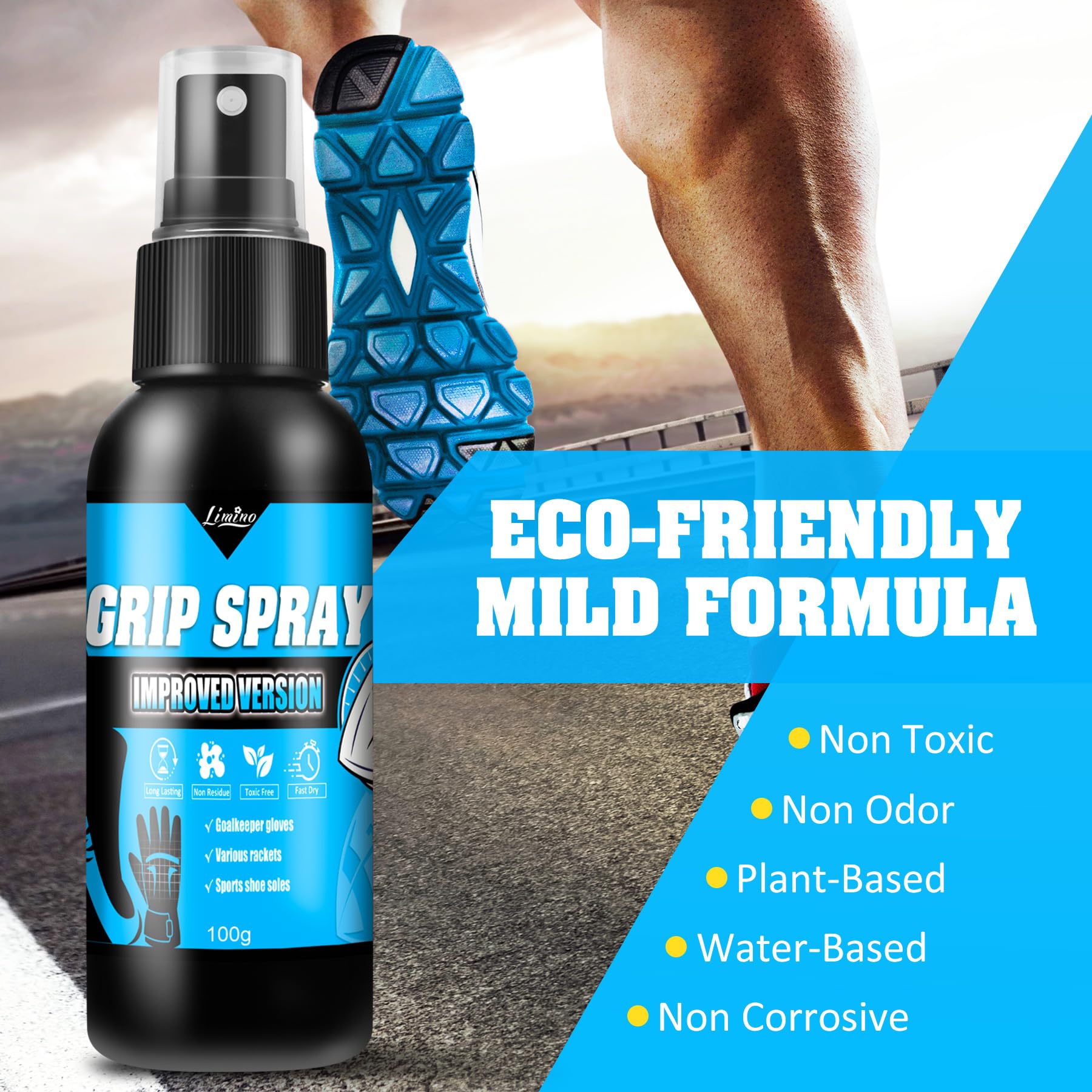 Limino Grip Spray Guantes de Portero en Aerosol 200 g Accesorios Entrenamiento Fútbol Baloncesto Tenis Golf