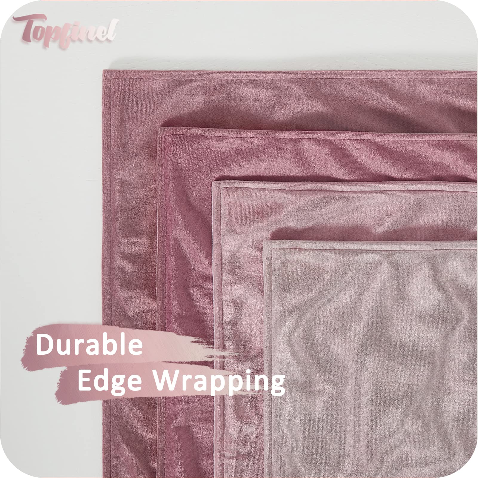 Topfinel Federe Cuscini in Velluto per Divano Rosa 40x40 Set 4 Pezzi Copricuscini Quadrati Elegante Decorativa per Salotto Moderno Cuscino Cerniera Invisibile per Camera da Letto