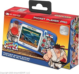 My Arcade Street Fighter II ポケットプレーヤー ポータブルゲームシステム 2つのゲーム付き 2.75インチカラースクリーン