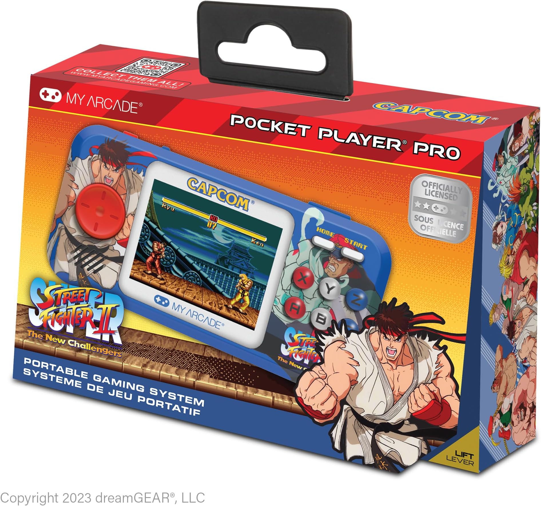 My Arcade Street Fighter II Pocket Player Pro: Capcom Games, Retro Handheld Game Console, 2 in 1