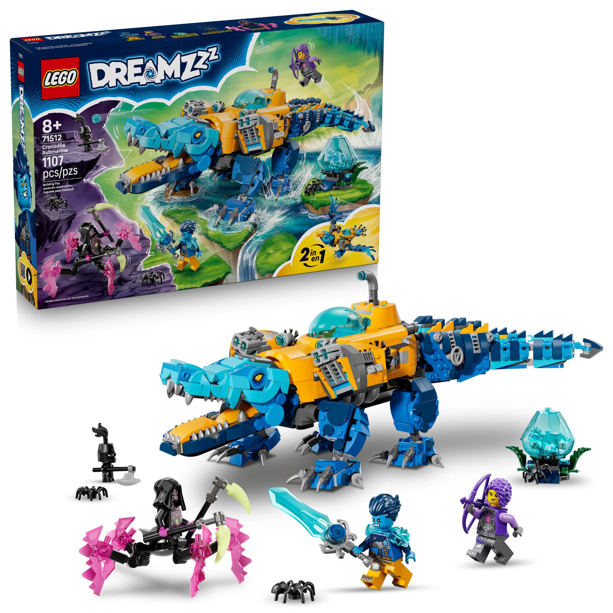 Amazon.com: LEGO DREAMZzz Crocodile Submarine 71512 | Building