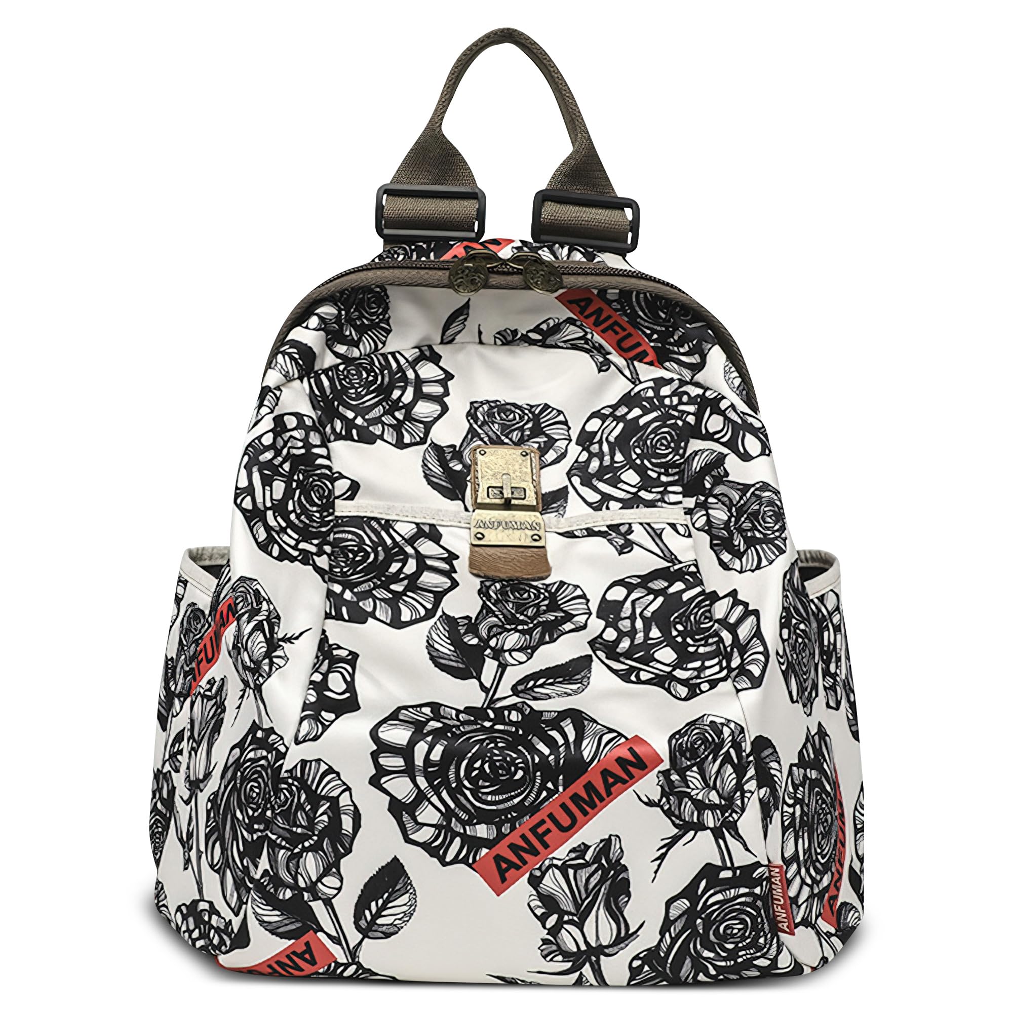 DIRRONA Moda Stampato Zaino Da Donna Per 14 Pollici Computer Portatile Casuale Borse A Tracolla Leggero Nylon Laptop Zaino Viaggio Lavoro Shopping Scuola Multifunzionale Dayback Rosa