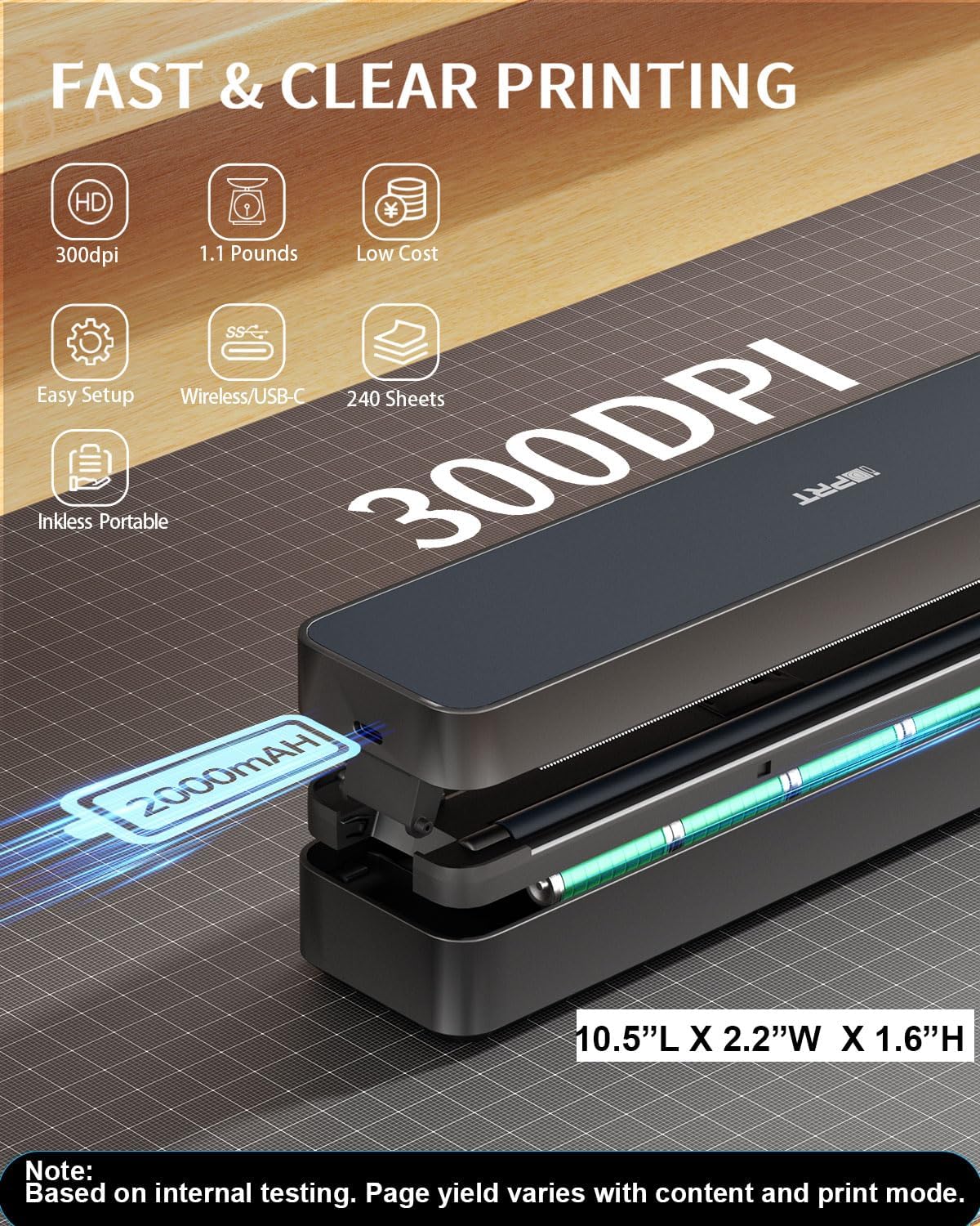 iDPRT Sticker Printer S1 + Portable Printer Wireless Travel 610