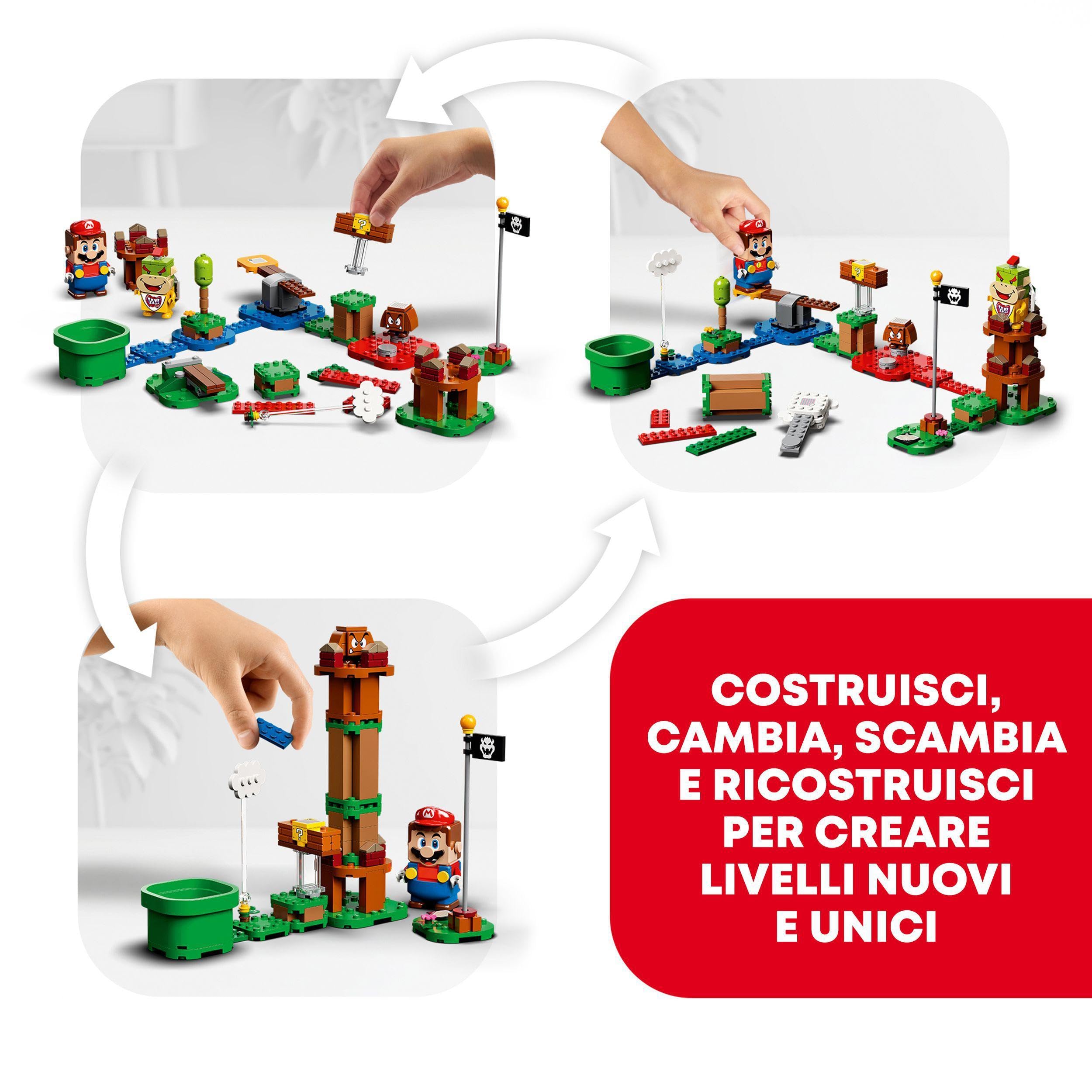 LEGO Super Mario Avventure di Mario - Starter Pack, Giochi per Bambini, Bambine, Ragazzi e Ragazze Creativi con Personaggi Interattivi, Giocattolo da Costruire, Idee Regalo da Collezione 71360