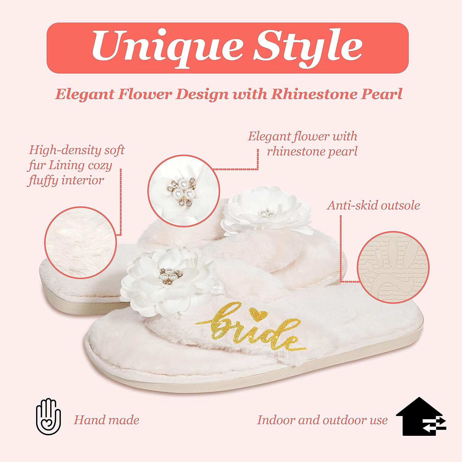 Women’s I Do Slippers Bride Slippers Bride To Be Wedding Bridal Shower Bachelorette Party Engagement Bridesmaid Honeymoon Gifts For Her image 3