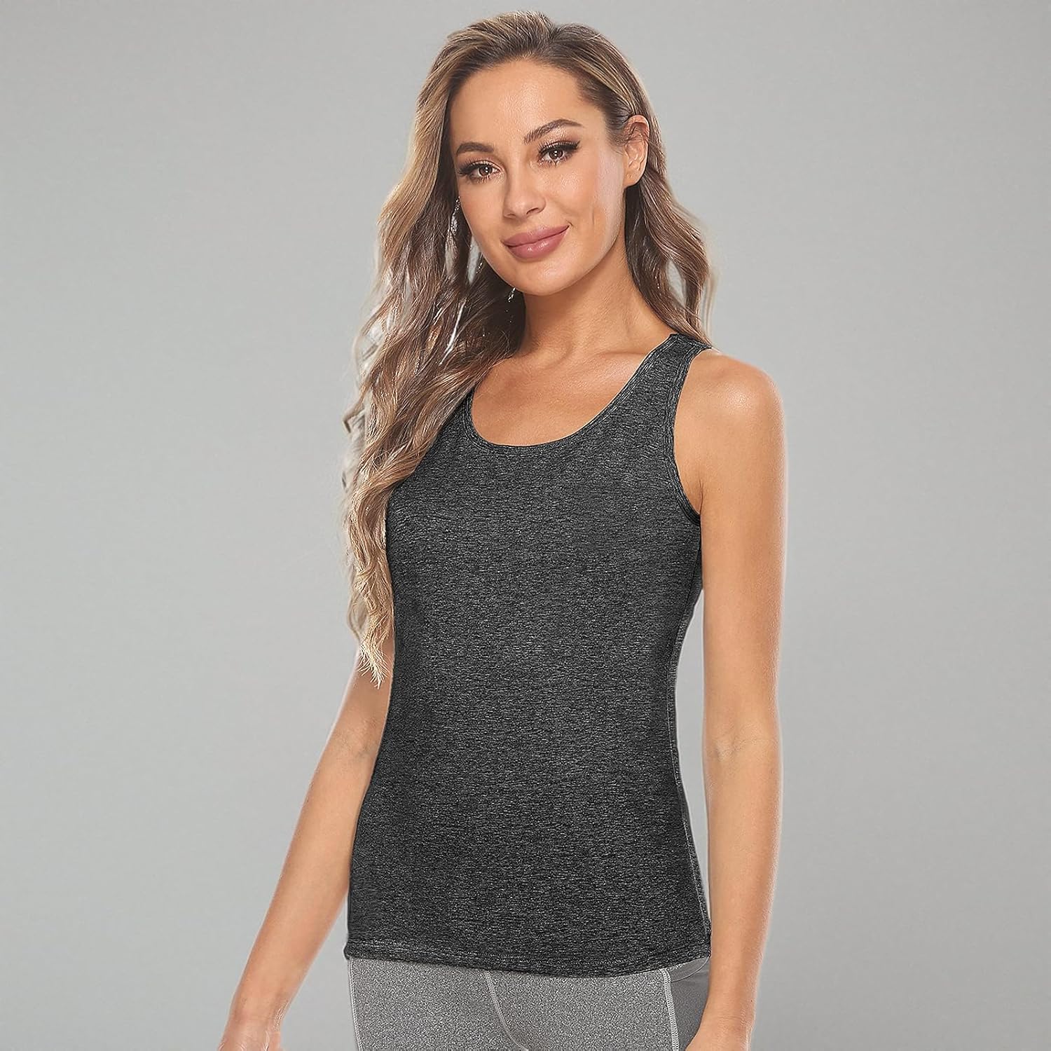 Orrpally Basic Tank Top with Bra for Women Cotton Shelf Bra Undershirt Cami Tank Tops 3-Pack - Image 6