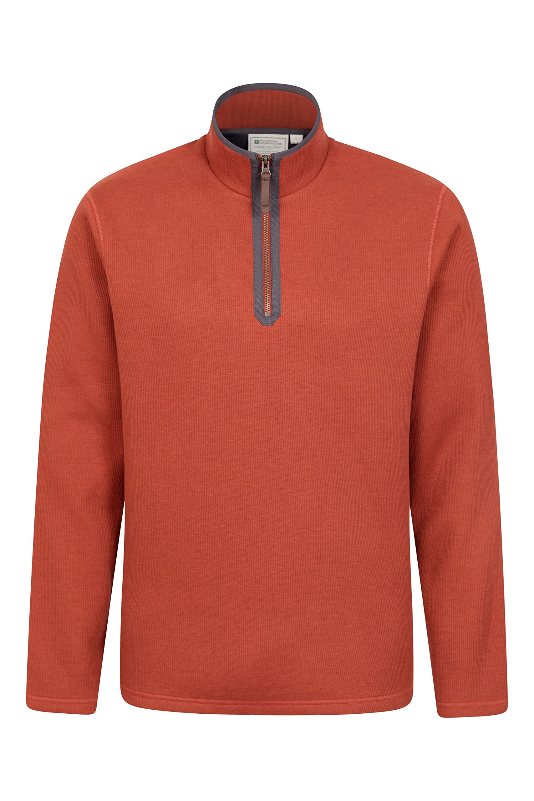 Mountain Warehouse Men's Rust (01) Beta Zip Neck Top Rust Large