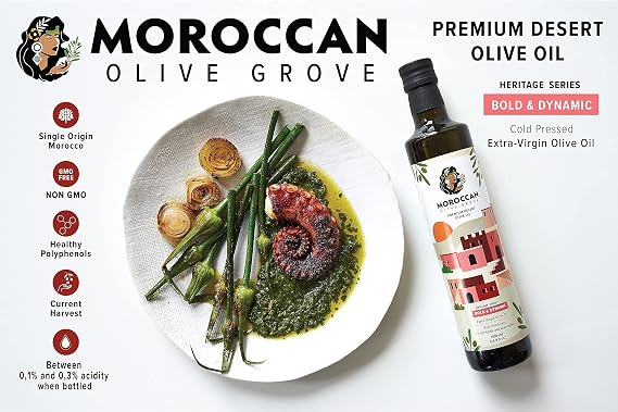 Moroccan Olive Grove Bold & Dynamic Desert Extra Virgin Olive Oil, 500ml