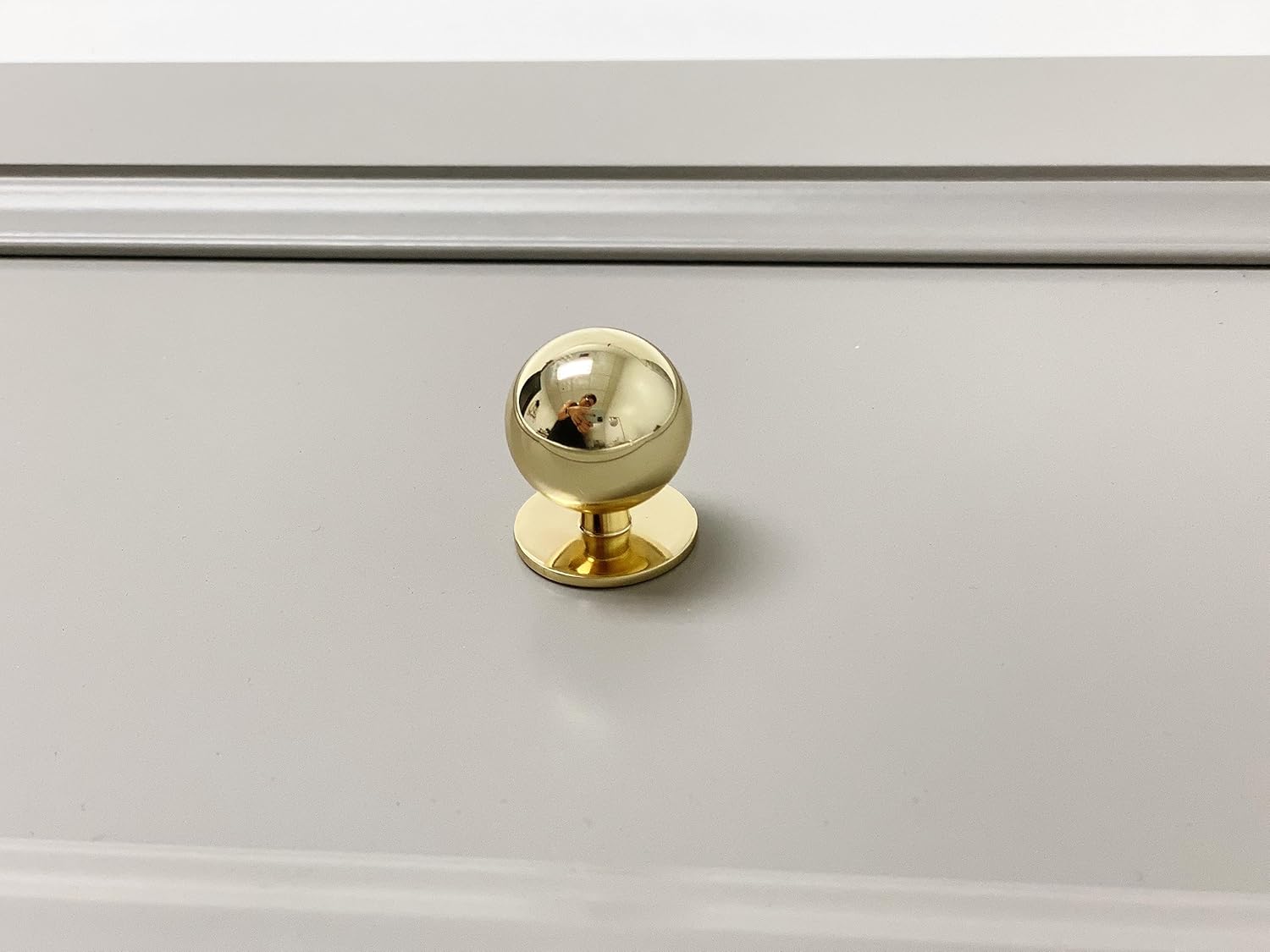 Polished Brass Chandler Cabinet Hardware - Brass Cabinet Knobs and Drawer Pulls (Large 1-1/8" Ball Knob)