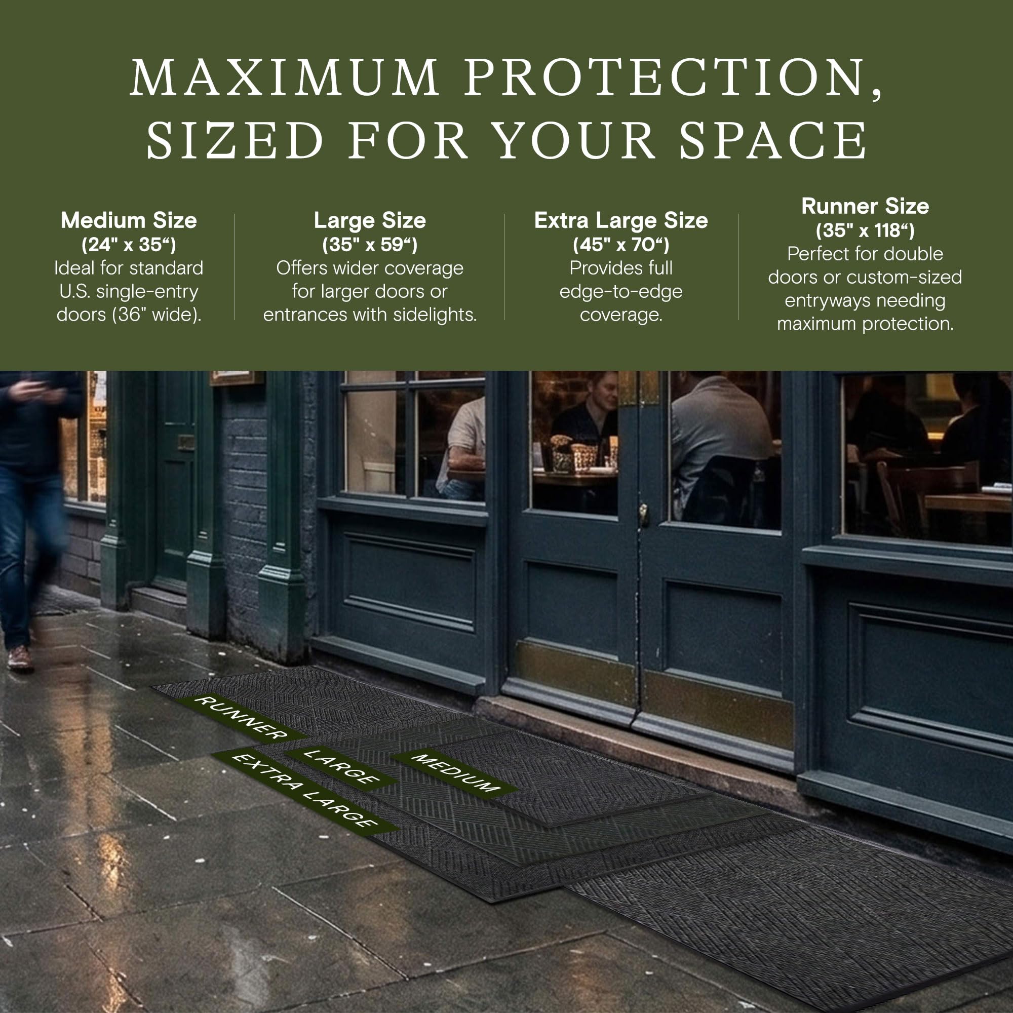 WaterHog Max Diamonds Front Door Mat - All Weather -2