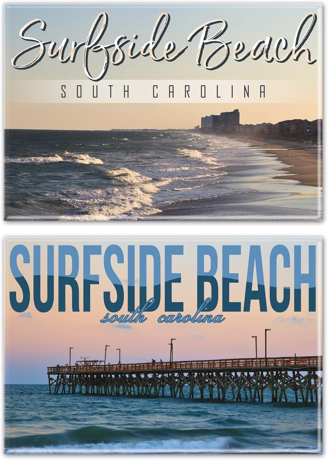WinCraft Destination South Carolina Surfside Beach City/South Carolina Surfside Beach Rectangle Magnet, 2pack 2" x 3"City/South Carolina Surfside Beach Rectangle Magnet, 2pack 2" x 3", Multi, NA