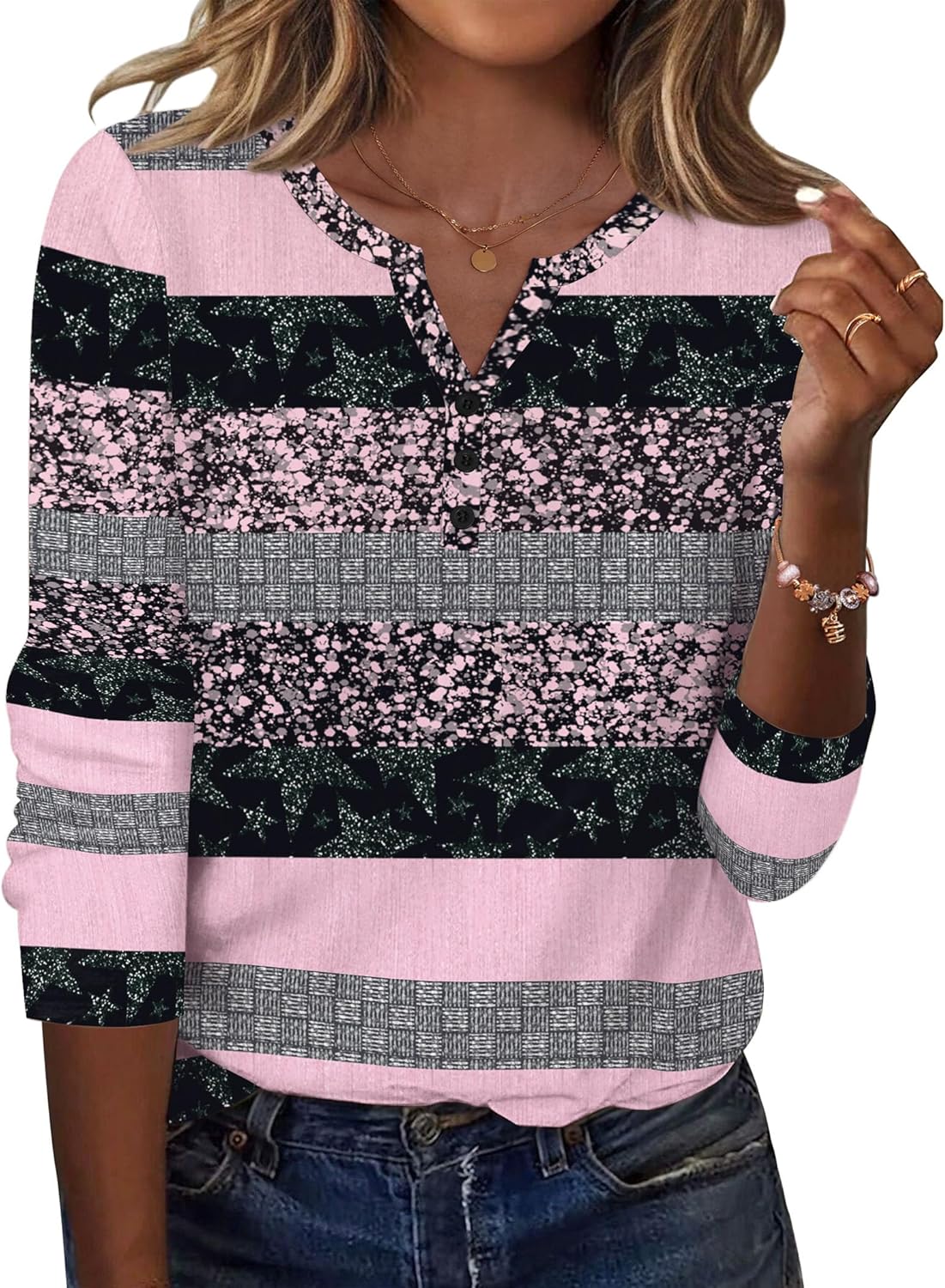 Zeagoo Long Sleeve Shirts for Women Casual V Neck Fall Tops Dressy Summer Work Blouses Clothes