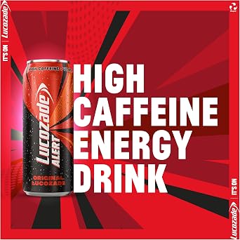 Lucozade Energy Alert Original 6x4x500ml- can ; High Caffeine Energy Drink ; Naturally-sourced caffeine ;Great Taste; Contains vitamin B3 to help reduce tiredness ;Fully recyclable