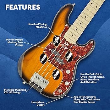 Amazon.com: Traveler Guitar, 4-String Bass Guitar, Right
