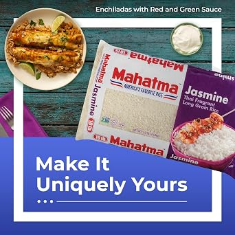Mahatma Jasmine, 10lb Bag of Rice, Thai, Indian, or Cambodian Fragrant Flavored Rice, Stovetop or Microwave