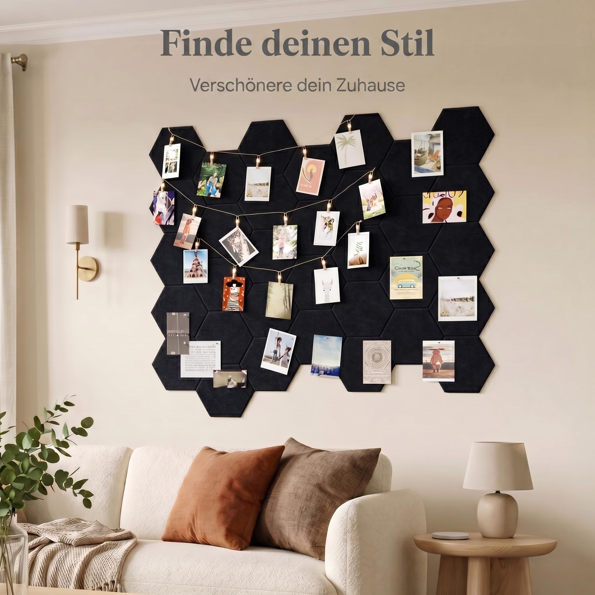 12 pannelli acustici esagonali, autoadesivi, 30 x 26 x 0,9 cm, pannelli acustici ad alta densità, pannelli fonoassorbenti per studio, ufficio, trattamento acustico e decorazione da gioco, nero