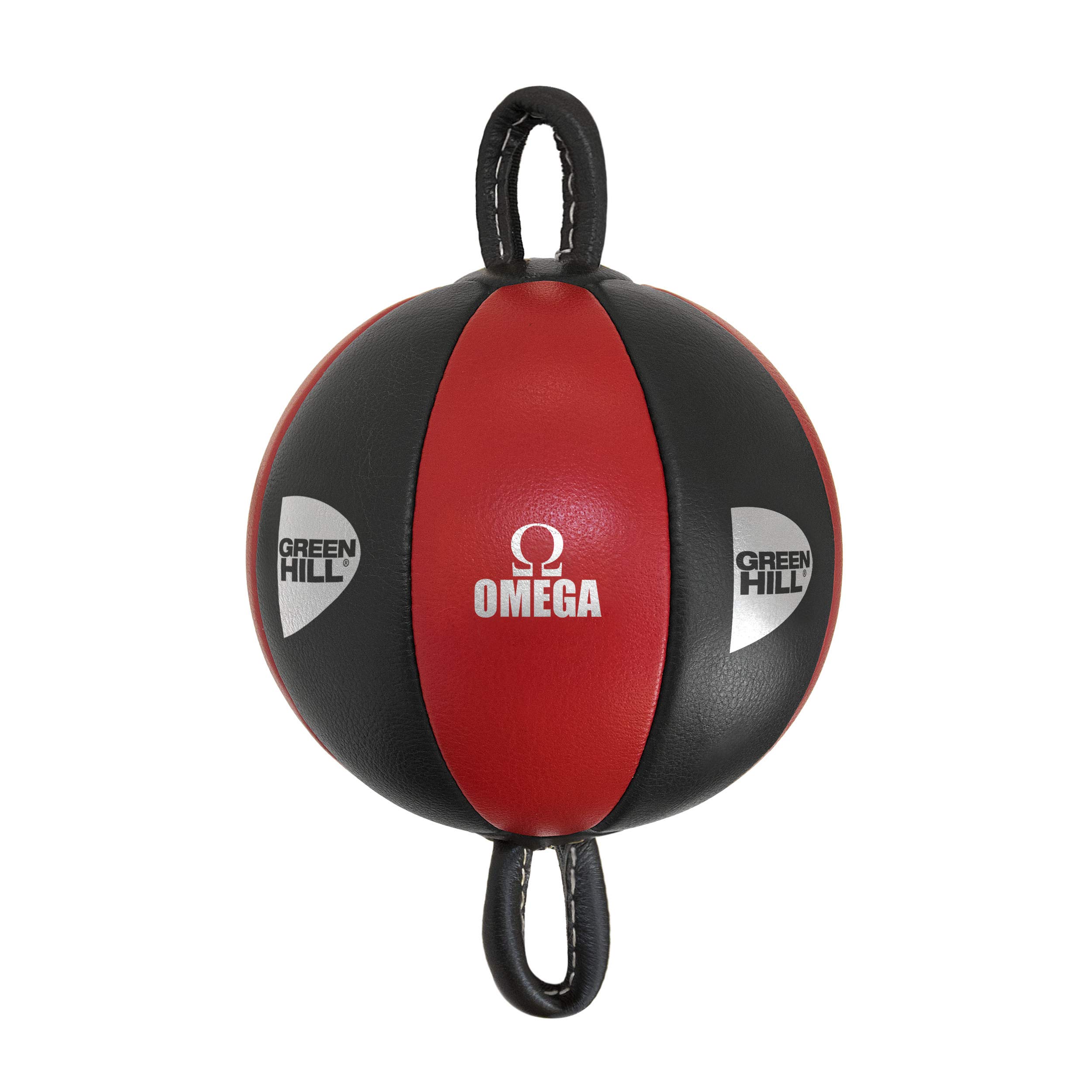 Palla Tesa Francese Omega Speed Ball Pera Boxe Pugilato Green Hill Vera Pelle (Colore Palla Nero/rosso)
