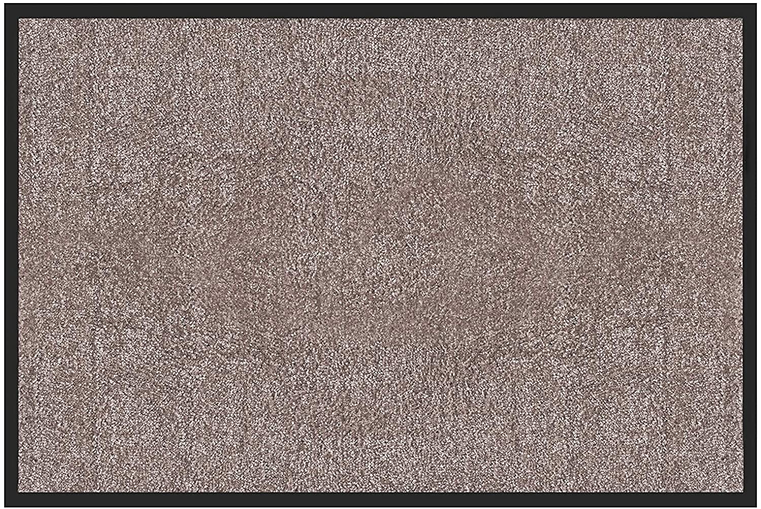 etm Hoogwaardige vloermat, getest op schadelijke stoffen, bewezen entreemat in handel en huishouden, vuilvangmat met topreinigende werking, vuilvangmat wasbaar en antislip, 135 x 200 cm, zwart