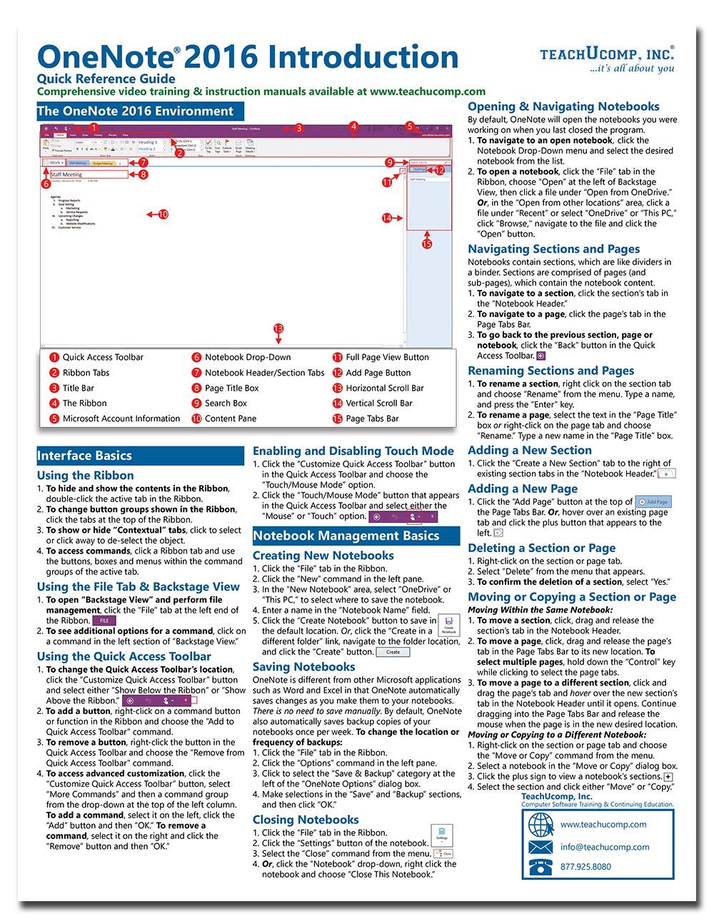 Snapklik.com : Microsoft OneNote 2016 Introduction Quick Reference ...