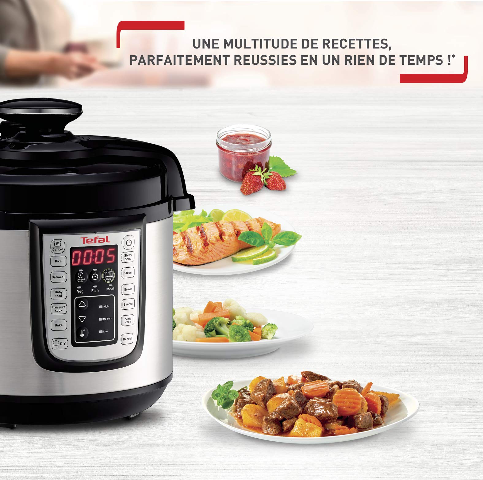 Tefal Fast & Delicious Szybkowar, Czarny/Srebrny, 6 l