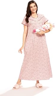 AV2 Women Printed Feeding/Nursing/Maternity Nighty Price In India