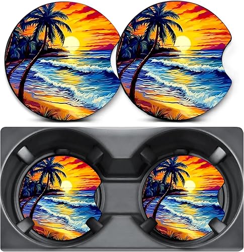 Miniatura 27 de Paquete de 2 posavasos de automóvil para portavasos de automóvil, con bandera de bala, alfombrilla de goma antideslizante de tamaño universal de 12