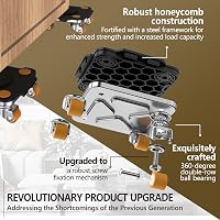 ONEON Möbeltransport Pro 4 darabos bútor görgő szett TPE kerekekkel 3