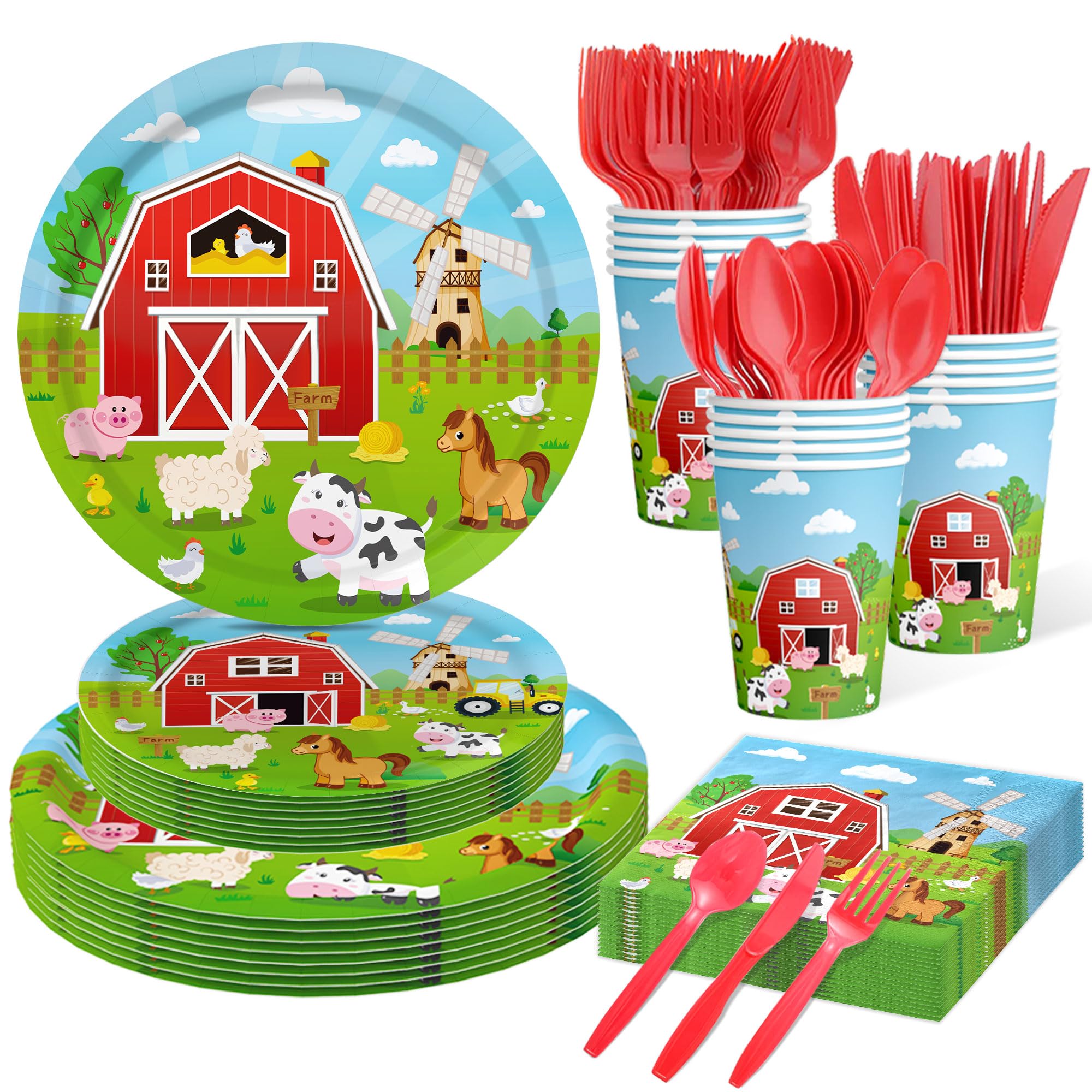 suministros de fiesta de cumpleaños de animales de granja