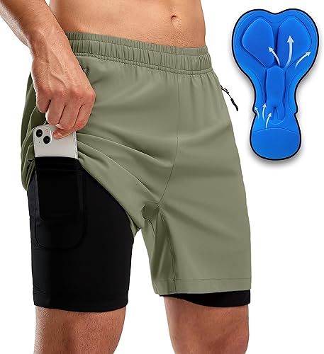 Pantalones cortos de ciclismo de montaña para hombre, con acolchado 3D, ajuste holgado, MTB para montar en bicicleta, ciclismo, ciclismo, ciclista,