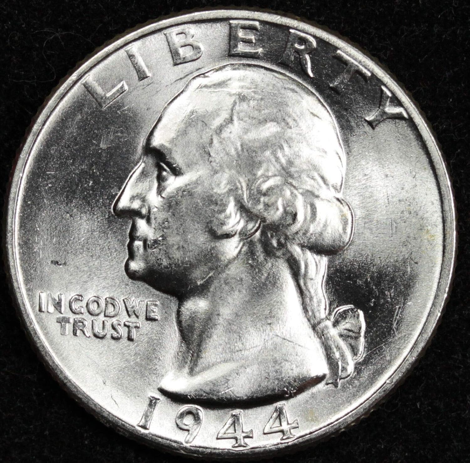 1944 No Mint Mark Silver Washington Quarter - Mint State Quality ...
