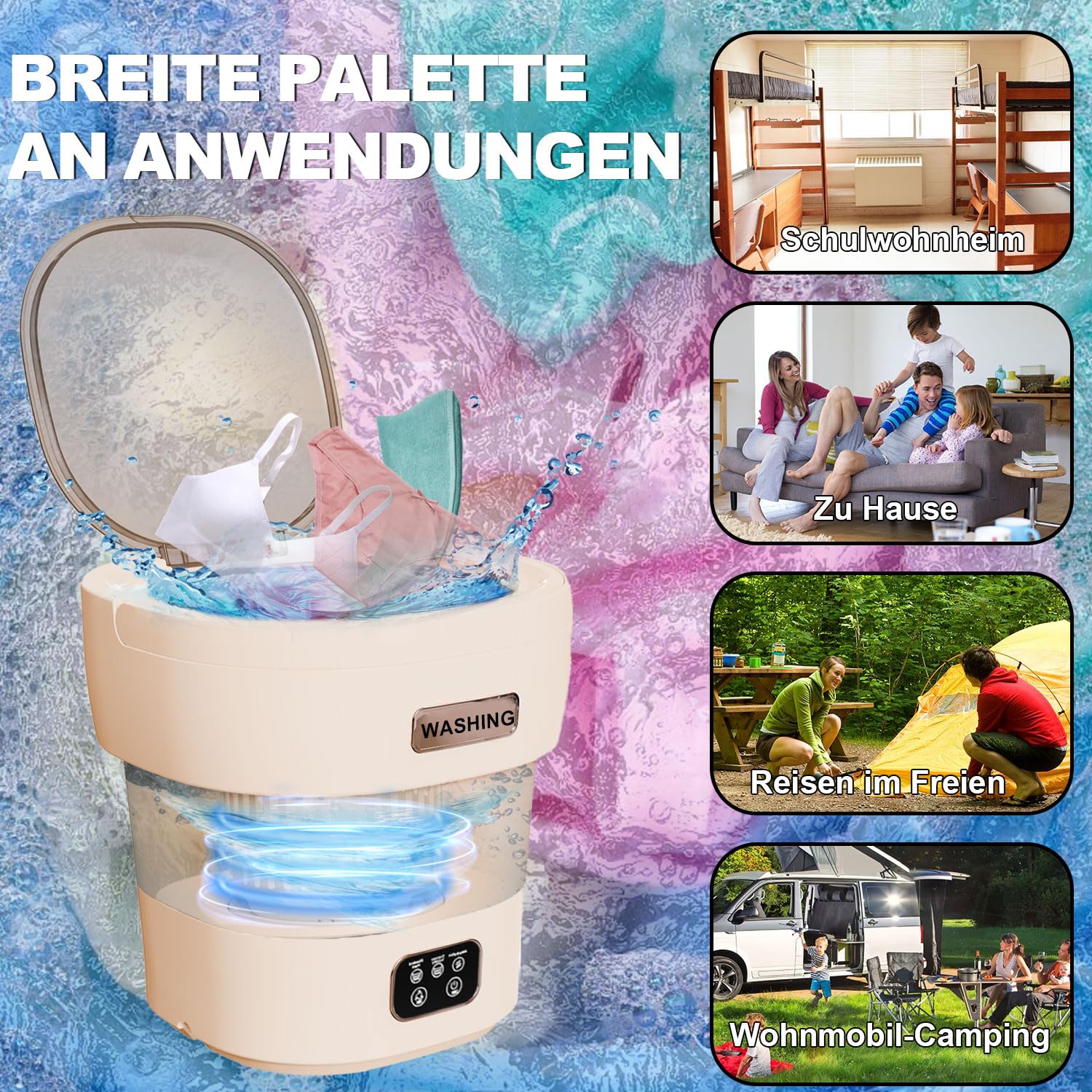 Mini Wasmachine Met Centrifuge
