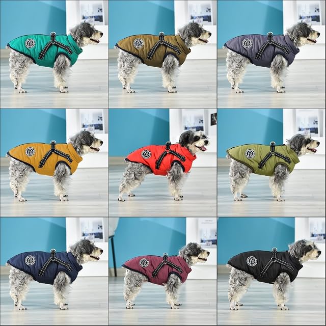 Foto 6 de 6 de Savlot Chaqueta para perros Chaleco de invierno Chaquetas Abrigo para perros Suéter para perros Disfraz…
