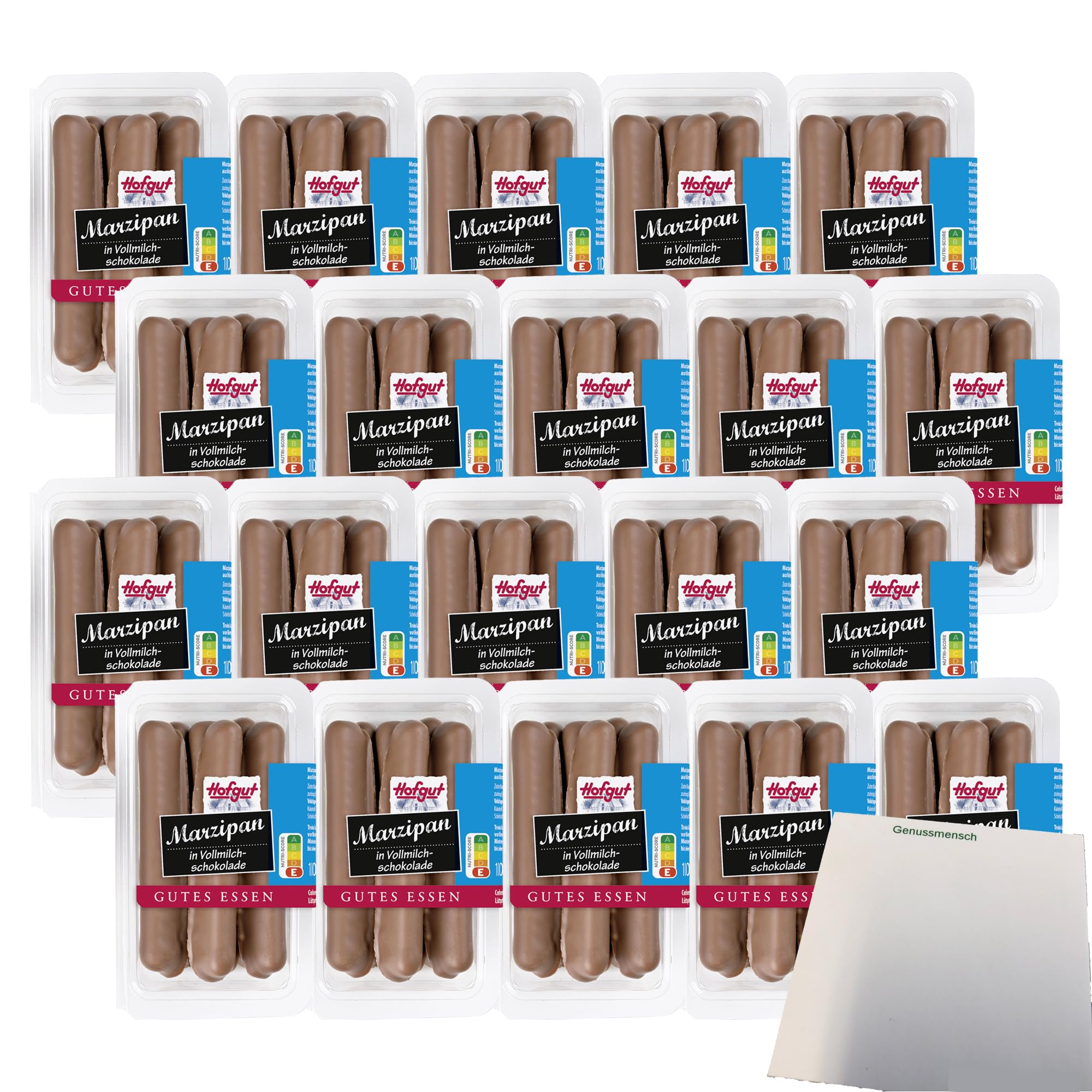 usy Bundle für Hofgut Marzipanstangen Vollmilch VPE (20x100g Packung) + usy Block
