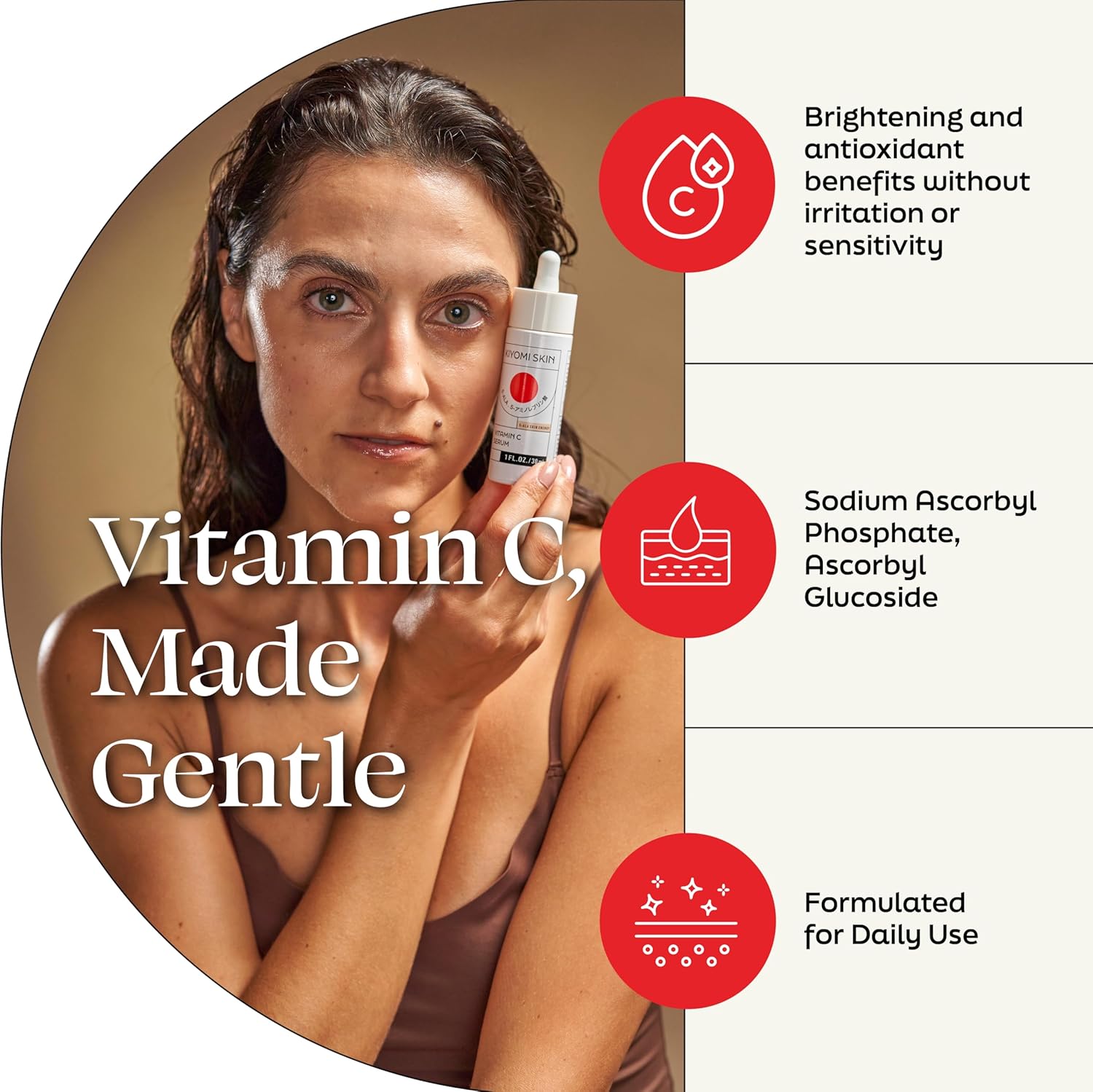 Vitamin C Serum for Face - Stable Vitamin C Complex with 5-ALA & Hyaluronic Acid - Helps Improve the Look of Dark Spots, Uneven Tone & Dullness - Vegan & Made in Germany - 1 Fl Oz