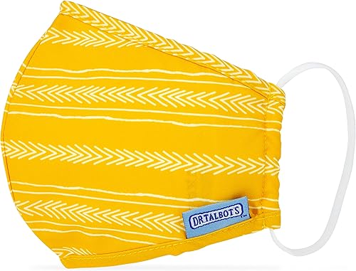 Miniatura 4 de Dr. Talbot's Máscara facial de tela lavable para adultos con bolsillo para filtro para salud personal, 1 paquete, flechas amarillas