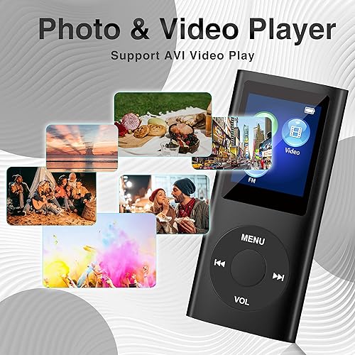 Miniatura 4 de Reproductor MP3 portátil con tarjeta TF de 32 GB, reproductor de música MP3 Bluetooth 5.0 con radio FM, auriculares, reproductor de música de alta