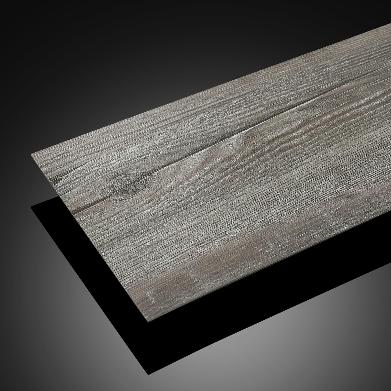 Stickyart 18 Pezzi Pavimento PVC Effetto Legno Grigia 90cm X 15cm Piastrelle Adesive Pavimento Pannelli Adesivi Per Balconi Bagno Impermeabile Antiscivolo Ignifugo Autoadesivo Decorazione Cucina