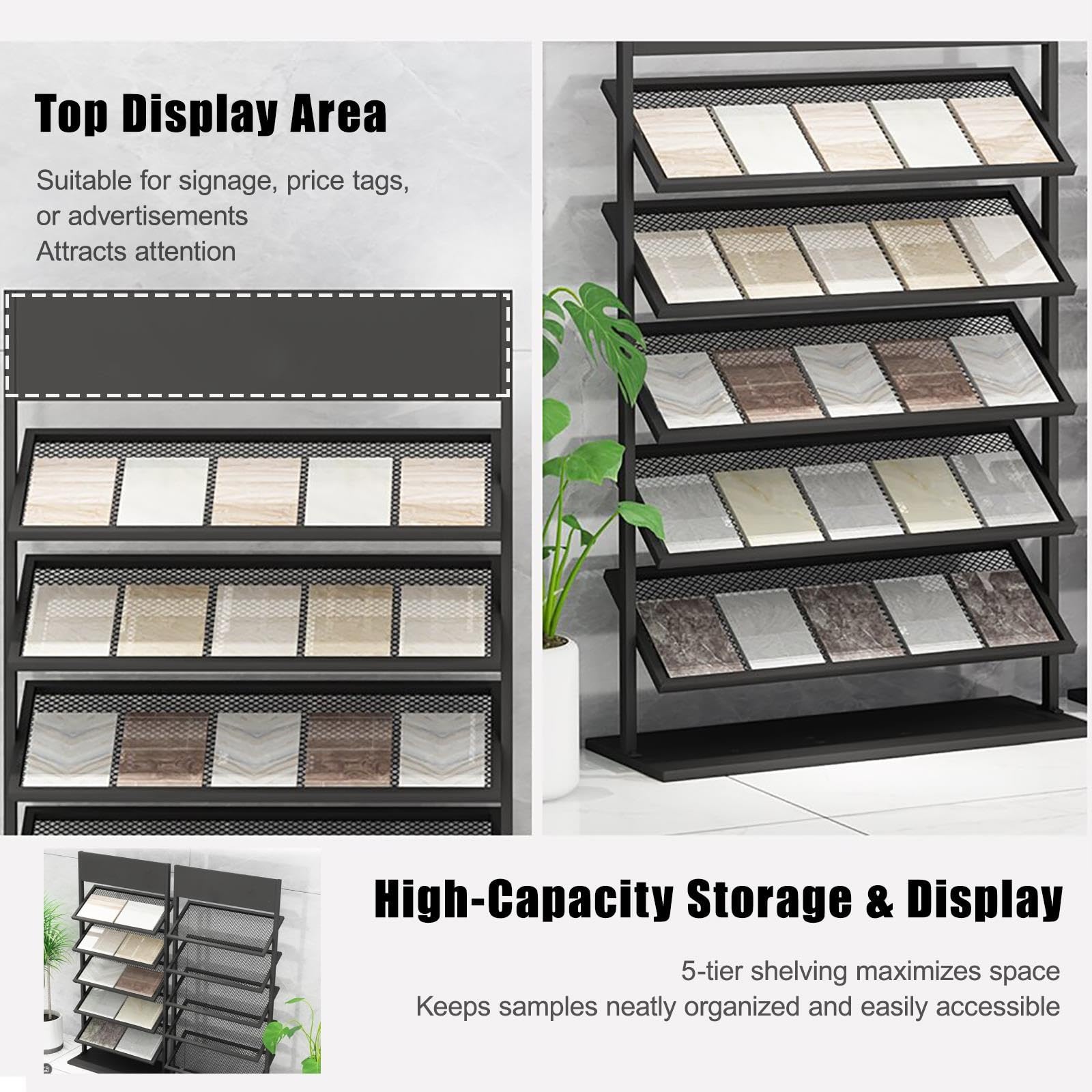 Espositore Ceramico Multistrato 5 Slot Adatto Showroom Negozi al Dettaglio