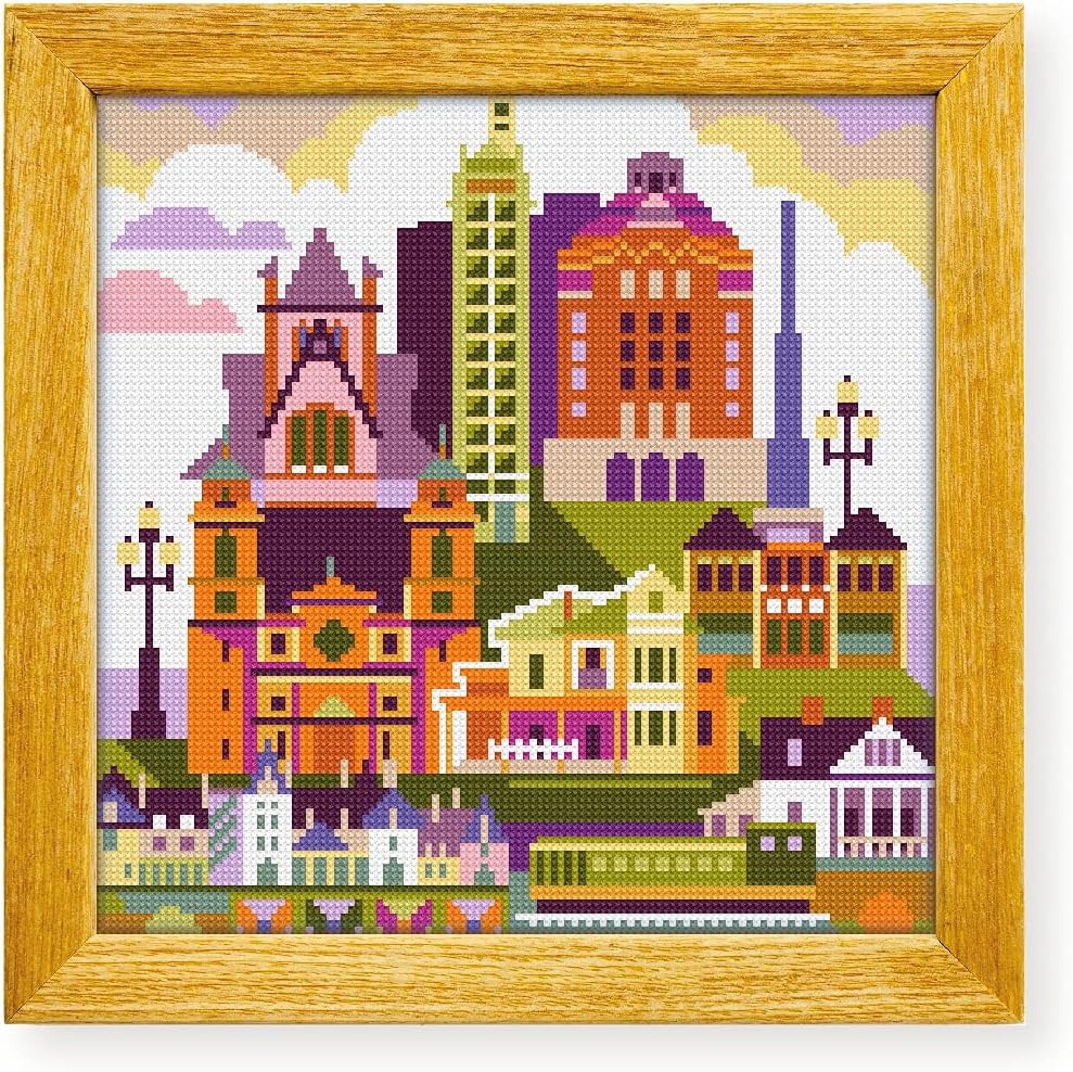 Awesome Pattern Studio Asheville USA DS315, Diamond Painting Kit, Diamond Art Kits for Adults, Full Drill 5D Diamond Dots Kits. All Items Included.