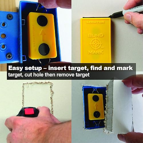 Miniatura 7 de Calculated Industries 8125 Value Pack - Herramientas de instalación de paneles de yeso de marca ciega y marca central | Para caja de toma de