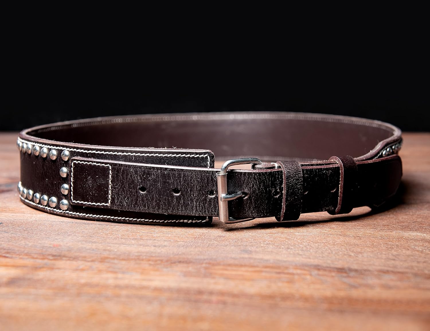 Hulara Genuine Leather Concealed Carry Tapered Ranger Belt for Gun Holster Tactical Brown Leather Belt